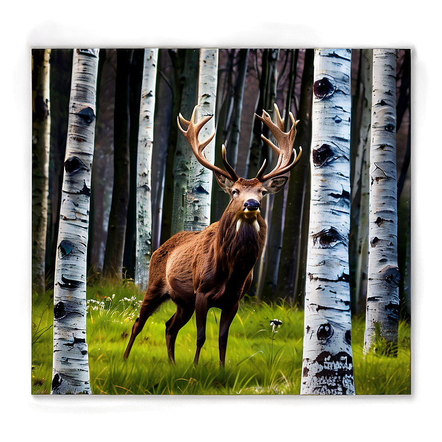 Stag In The Woods Png 06292024