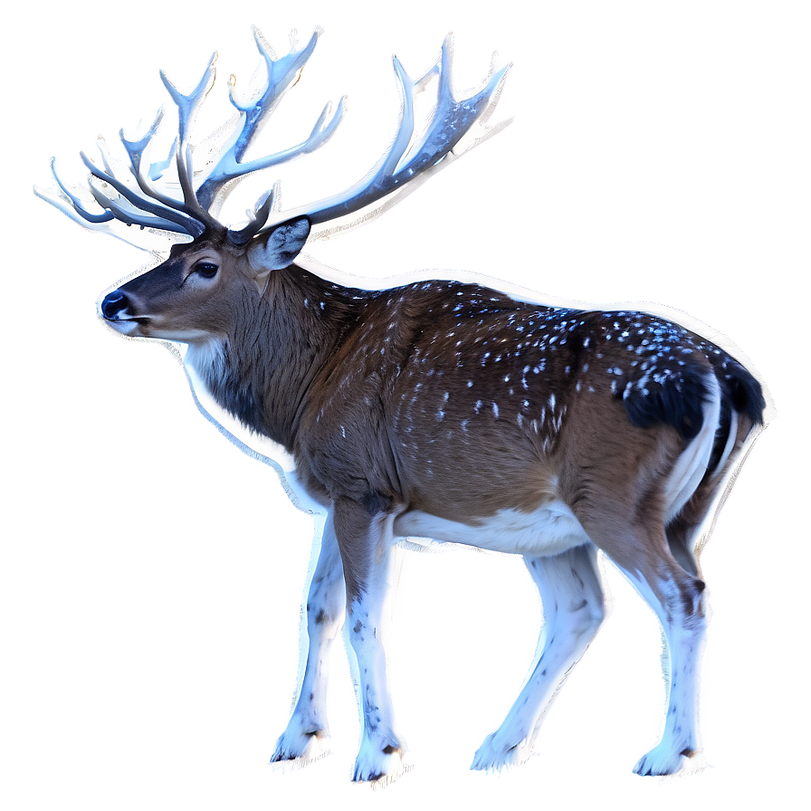 Stag In Winter Wonderland Png Oyg29