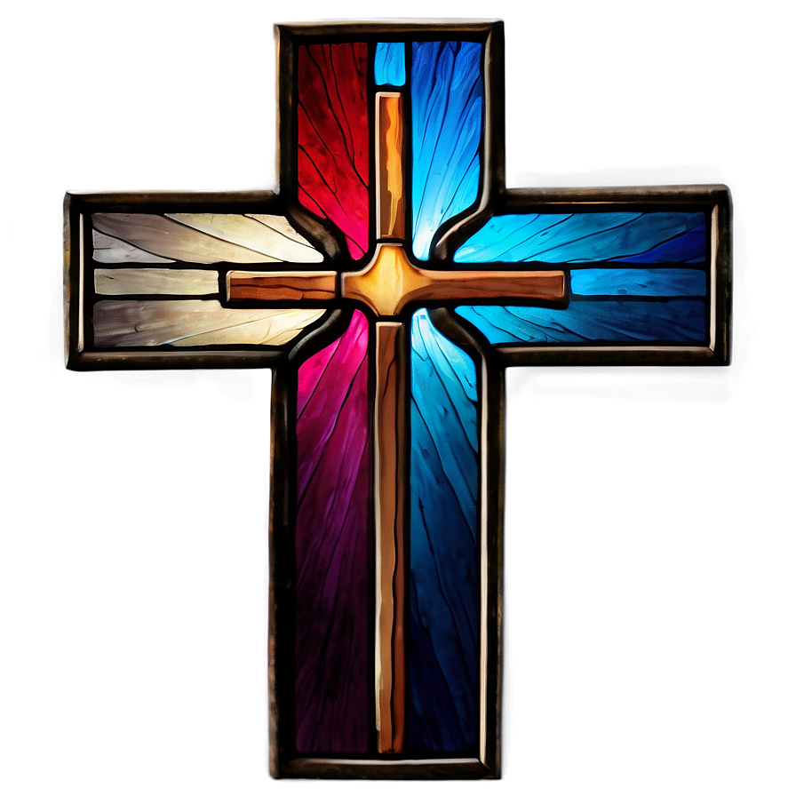 Stained Glass Catholic Cross Visual Png Wlu