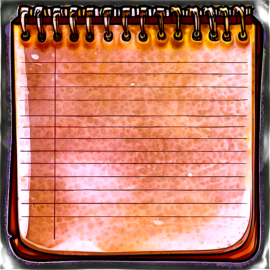 Stained Notebook Paper Png 5