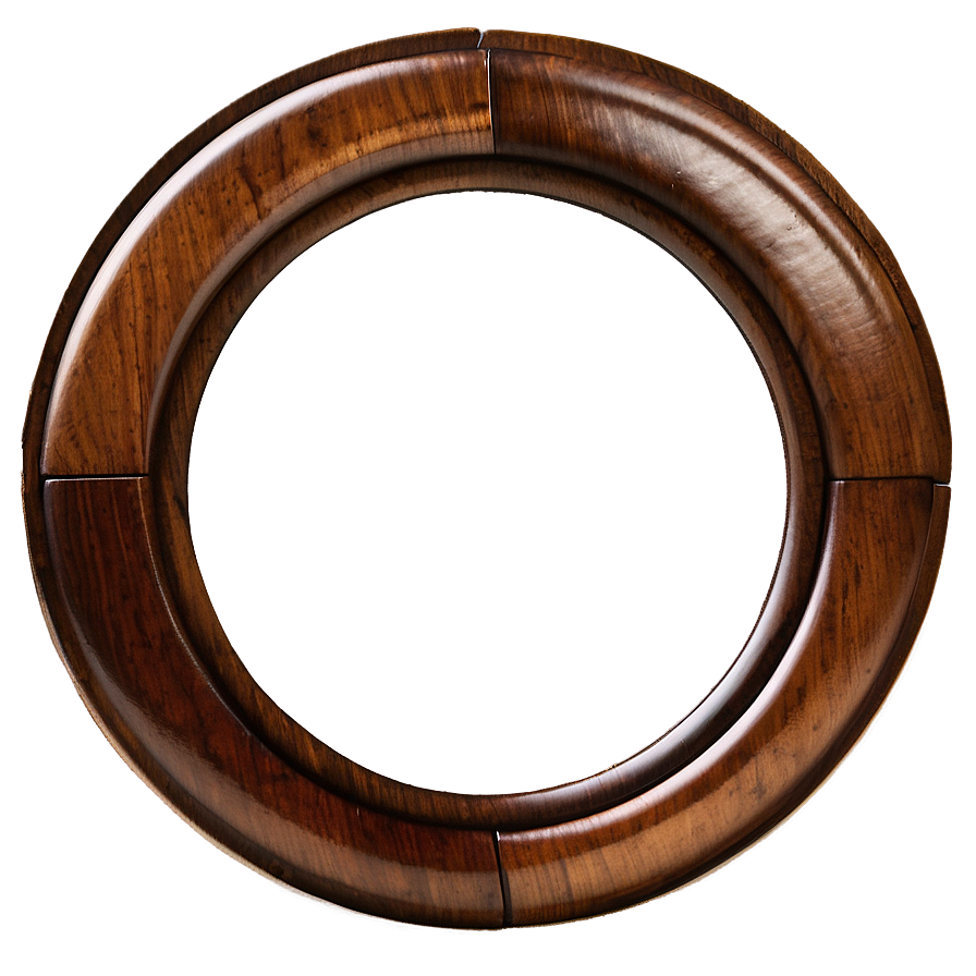 Stained Wood Circle Decor Png Atq