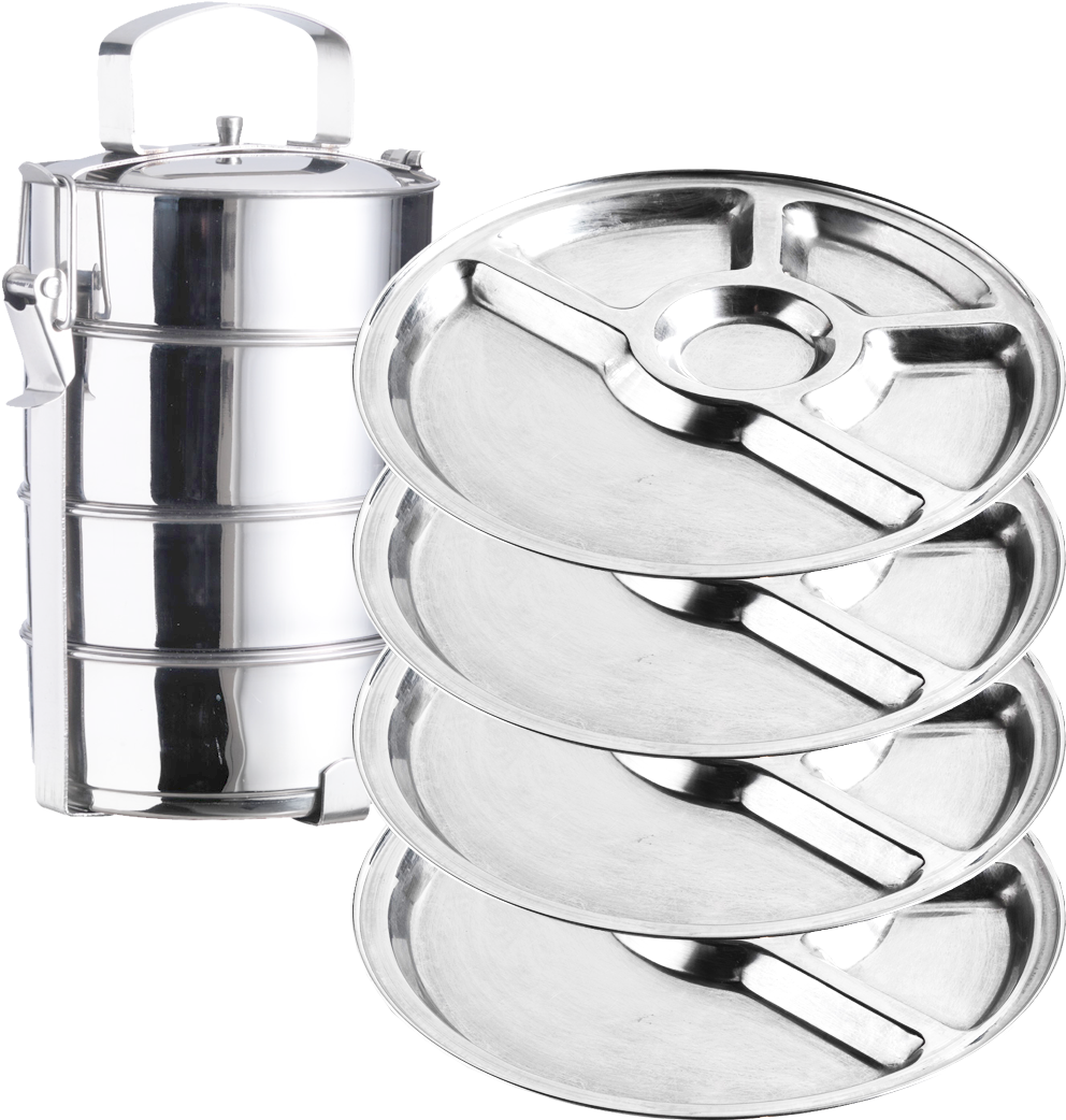 Stainless Steel Tiffin Carrier Stacked