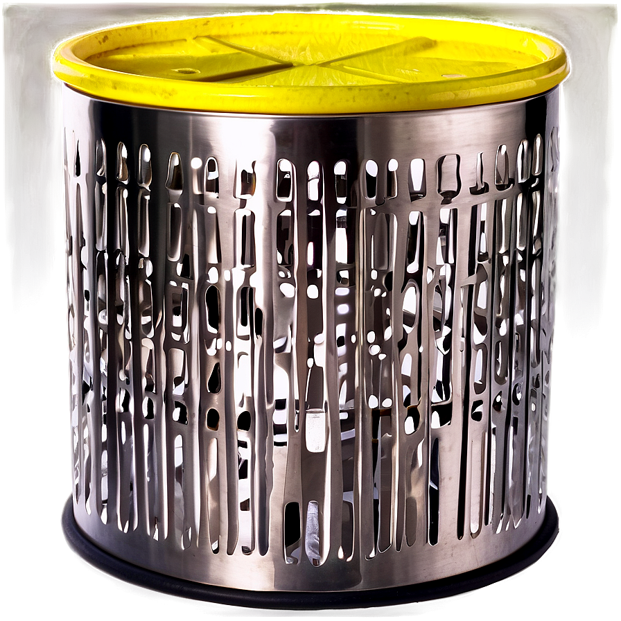 Stainless Steel Trash Can Png 05042024