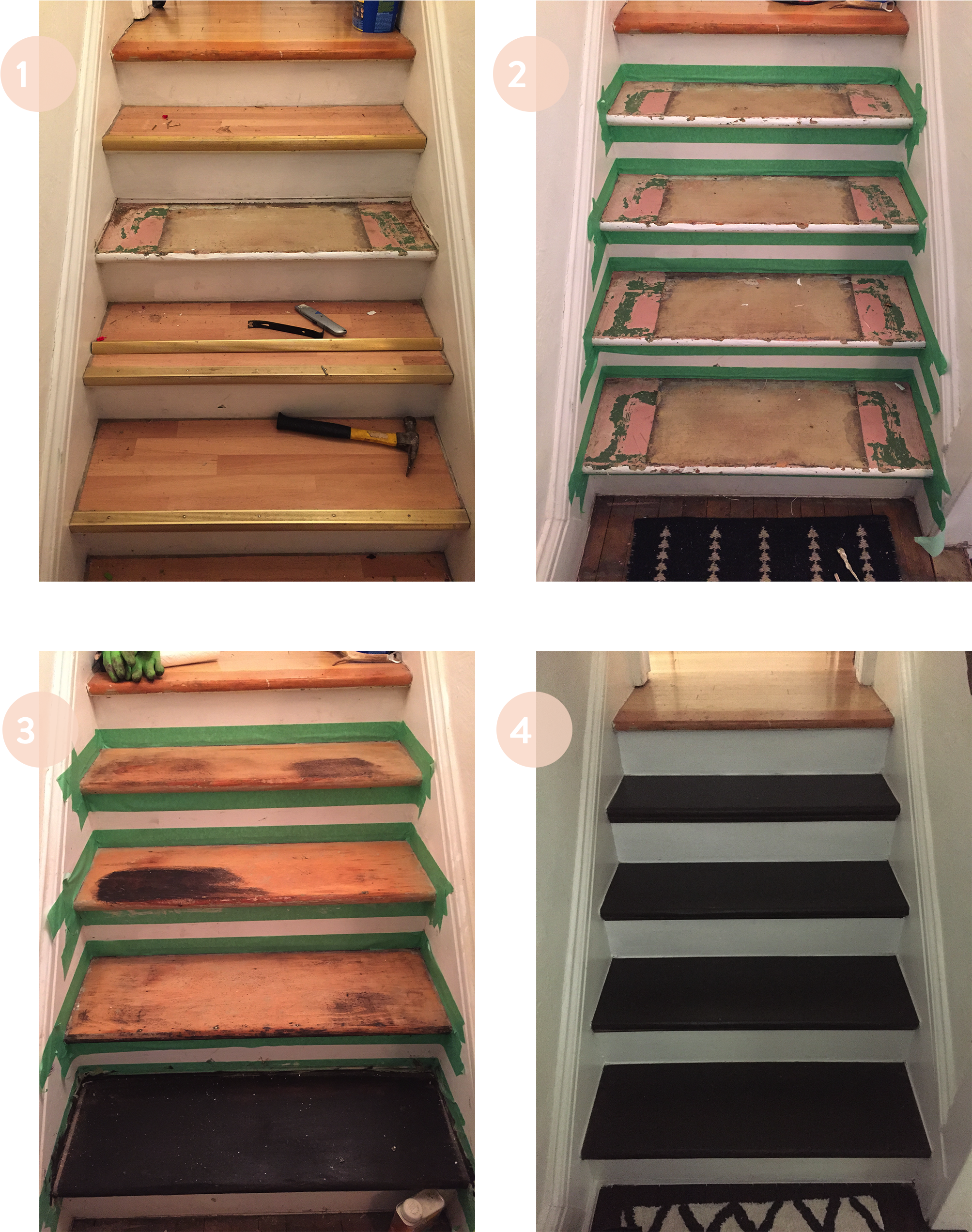 Staircase_ Renovation_ Progress_ Collage