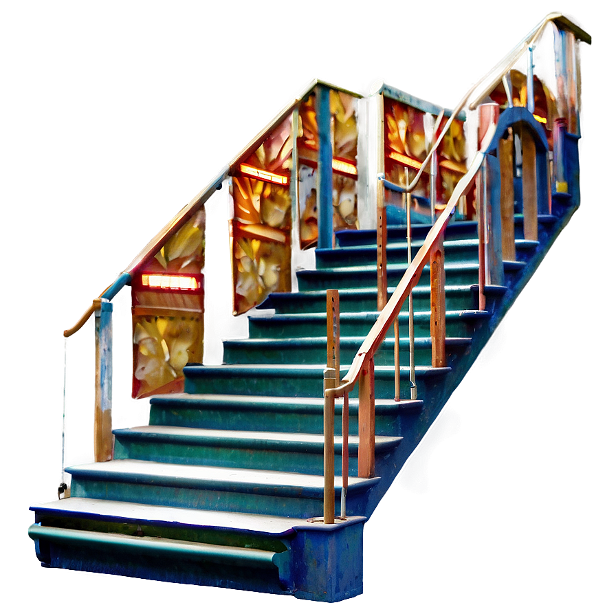 Staircase With Landing Png 06122024