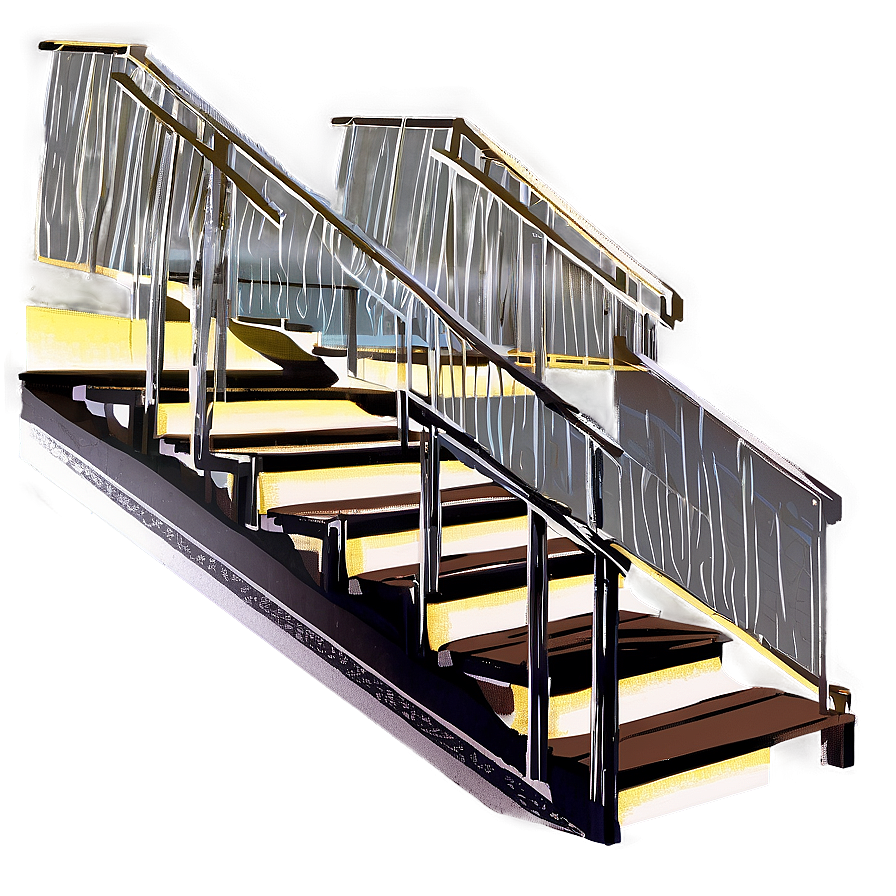 Staircase With Landing Png 06122024