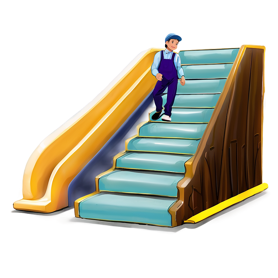 Staircase With Slide Png Vlw92