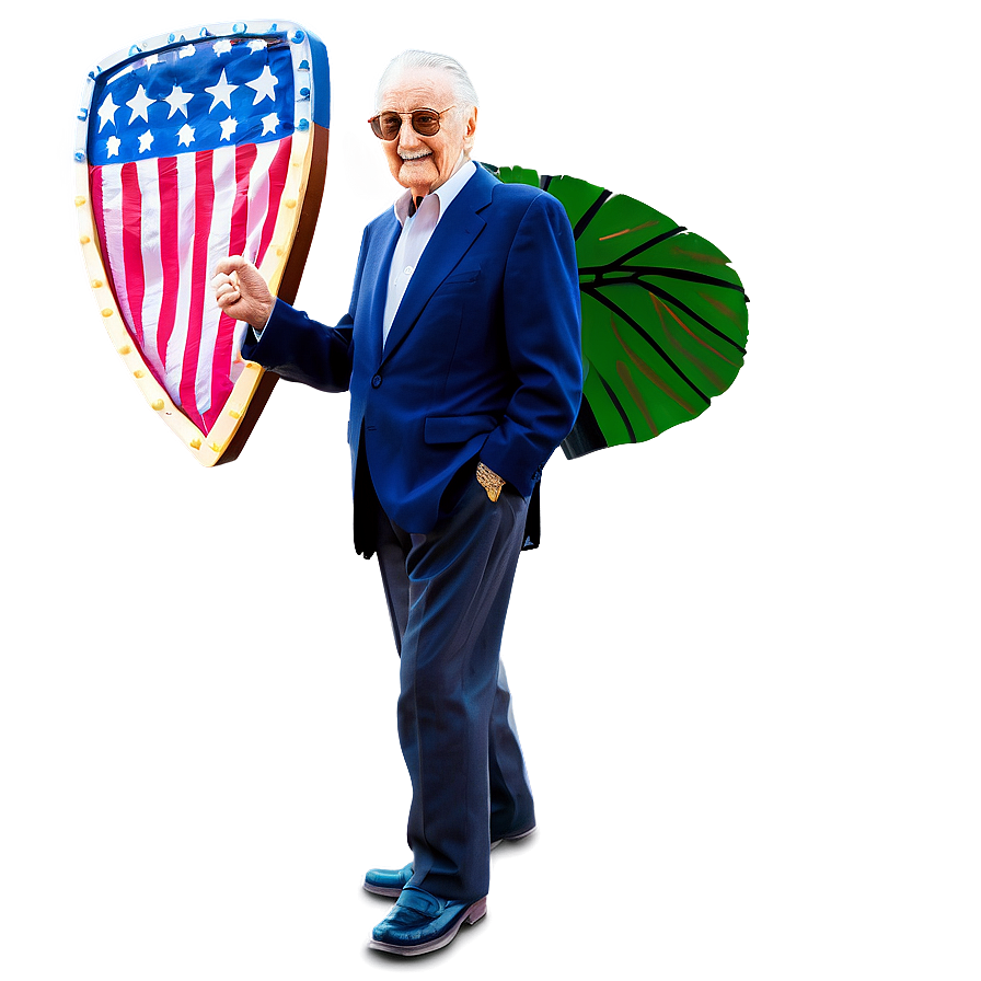 Stan Lee In Action Comics Png Kuv