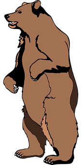 Standing Brown Bear Cartoon