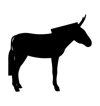 Standing Donkey Silhouette