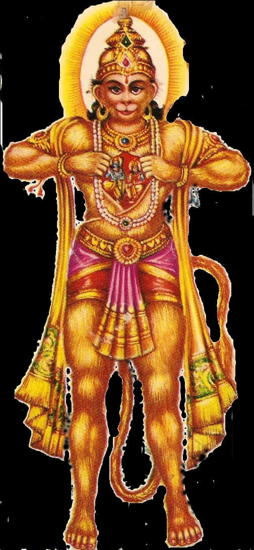 Standing Hanuman Traditional Artwork