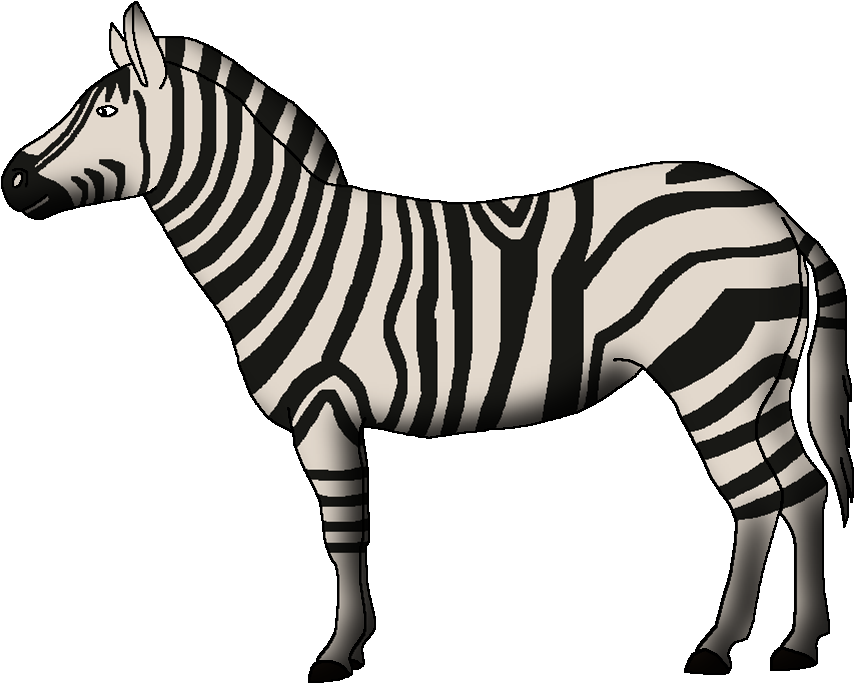 Standing Zebra Illustration