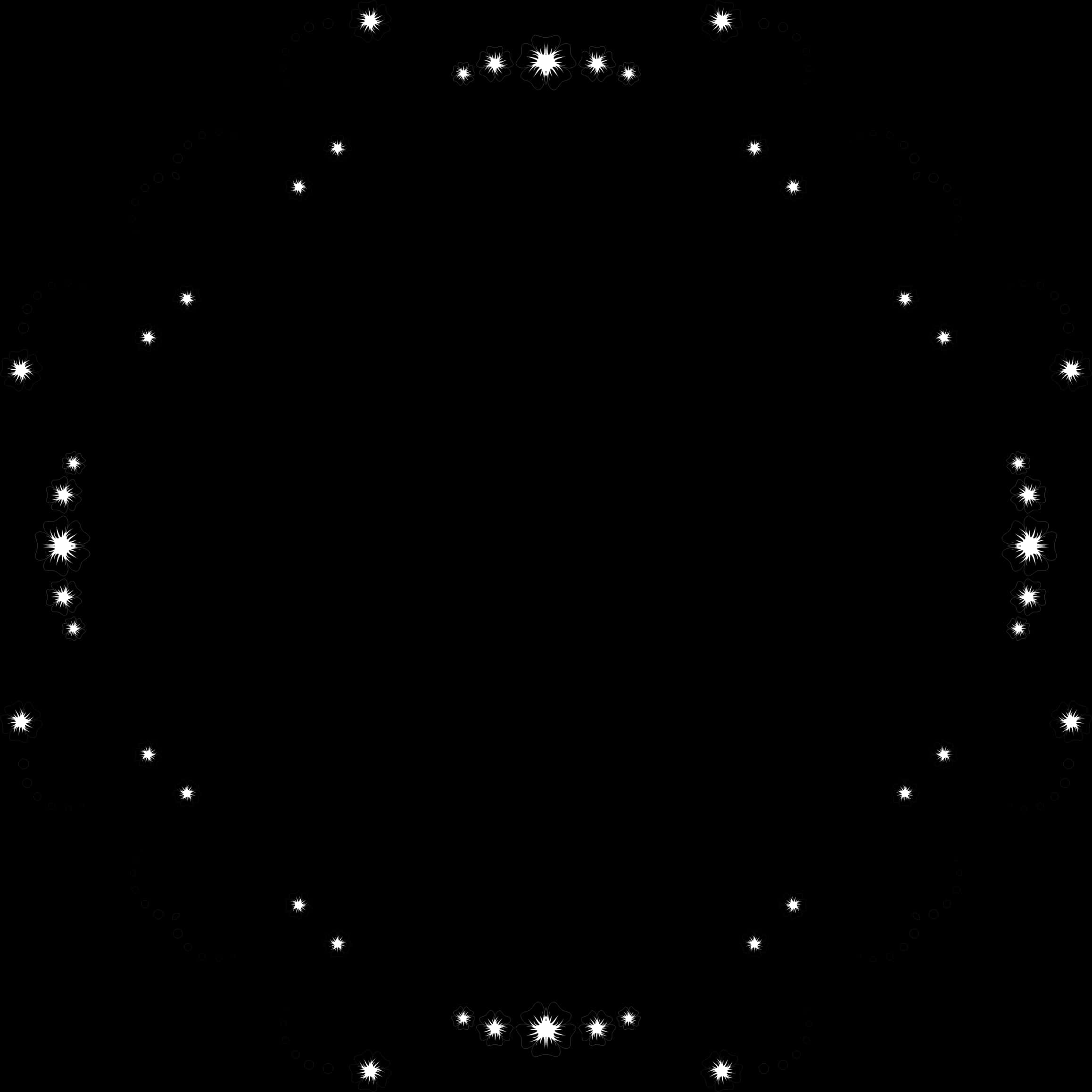 Star Circle Vector Black Background