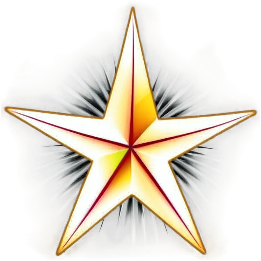 Star Tattoo With Flowers Png 22