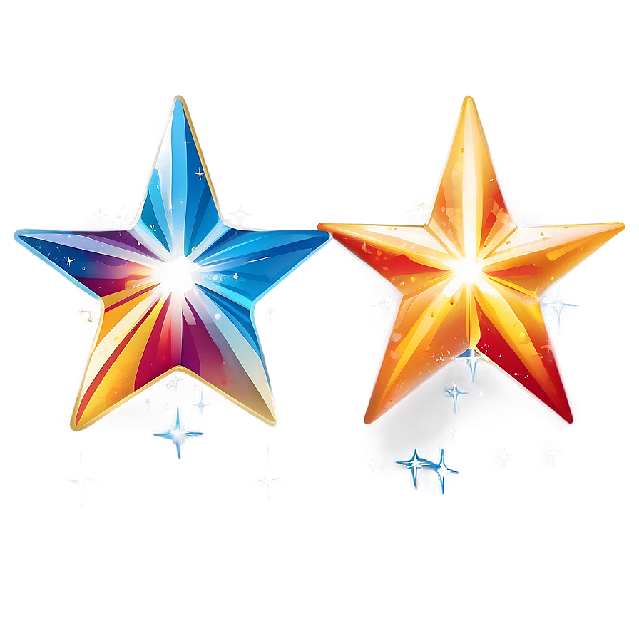 Star Vector Decoration Png 23