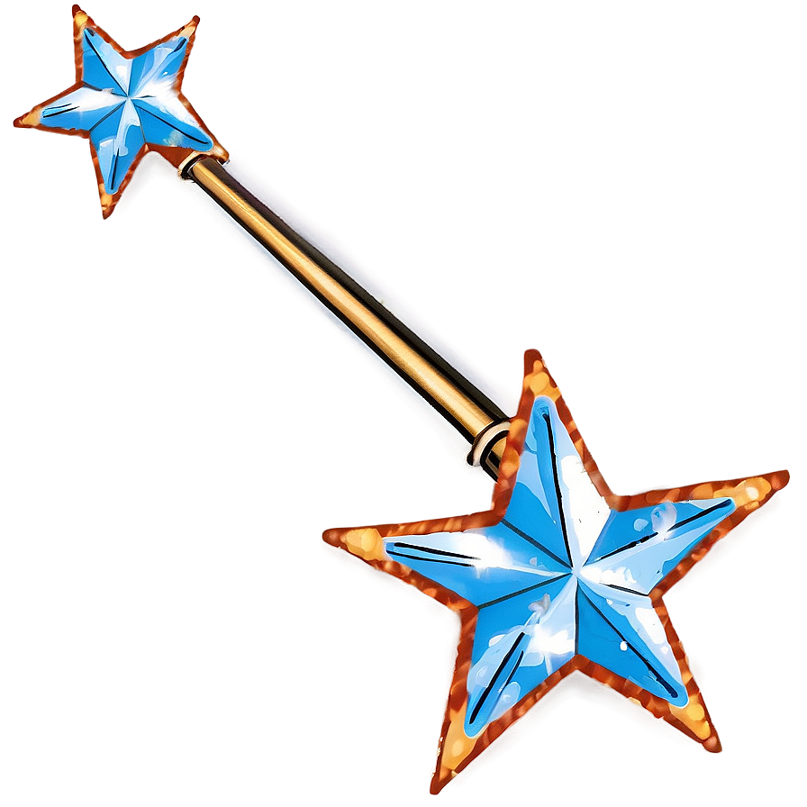 Star Wand With Diamonds Png Keg32