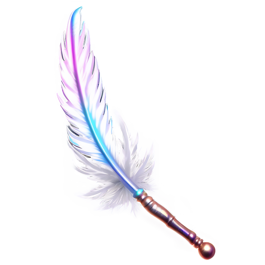 Star Wand With Feathers Png 06132024