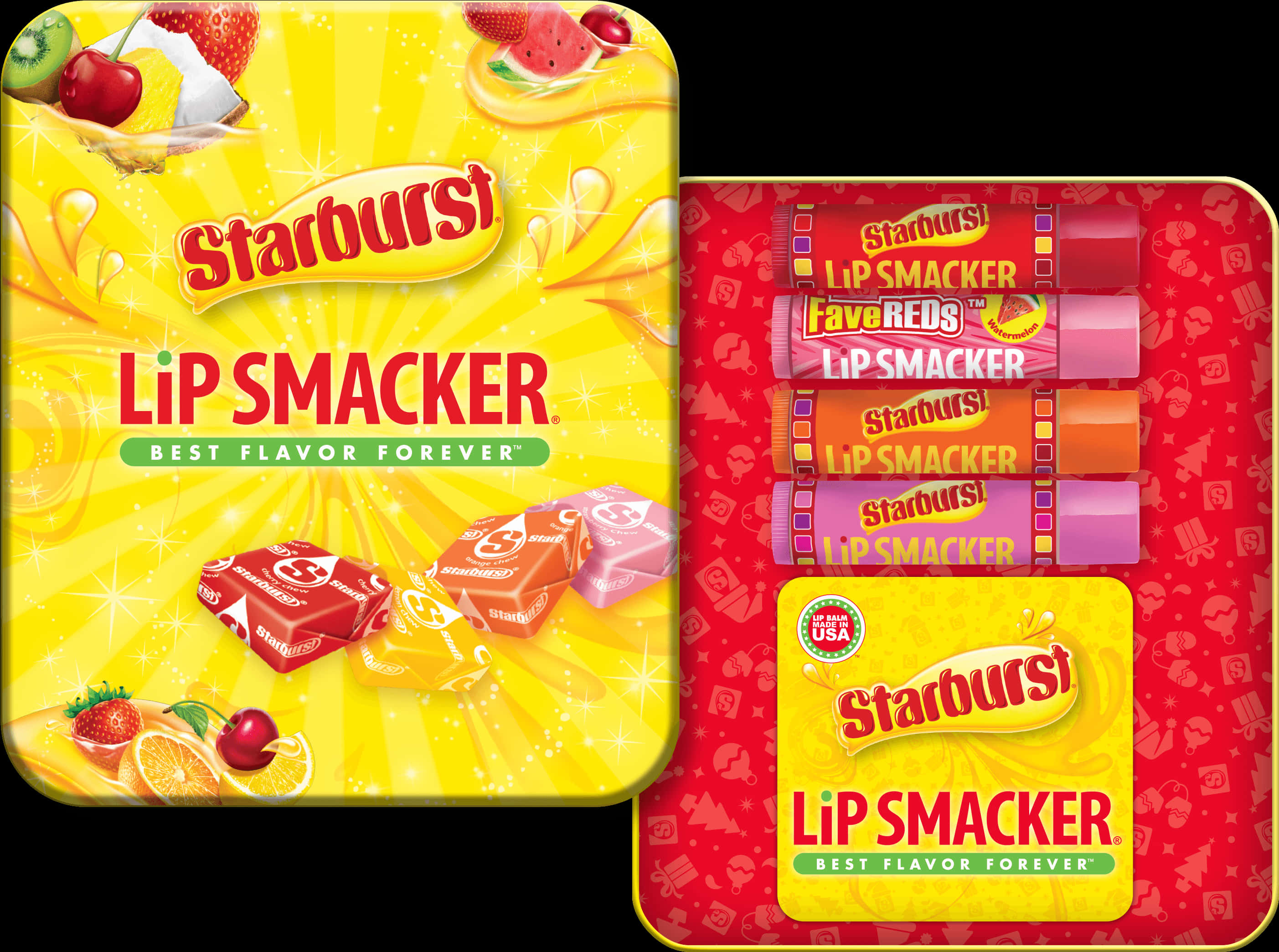 Starburst Lip Smacker Flavored Lip Balm Set