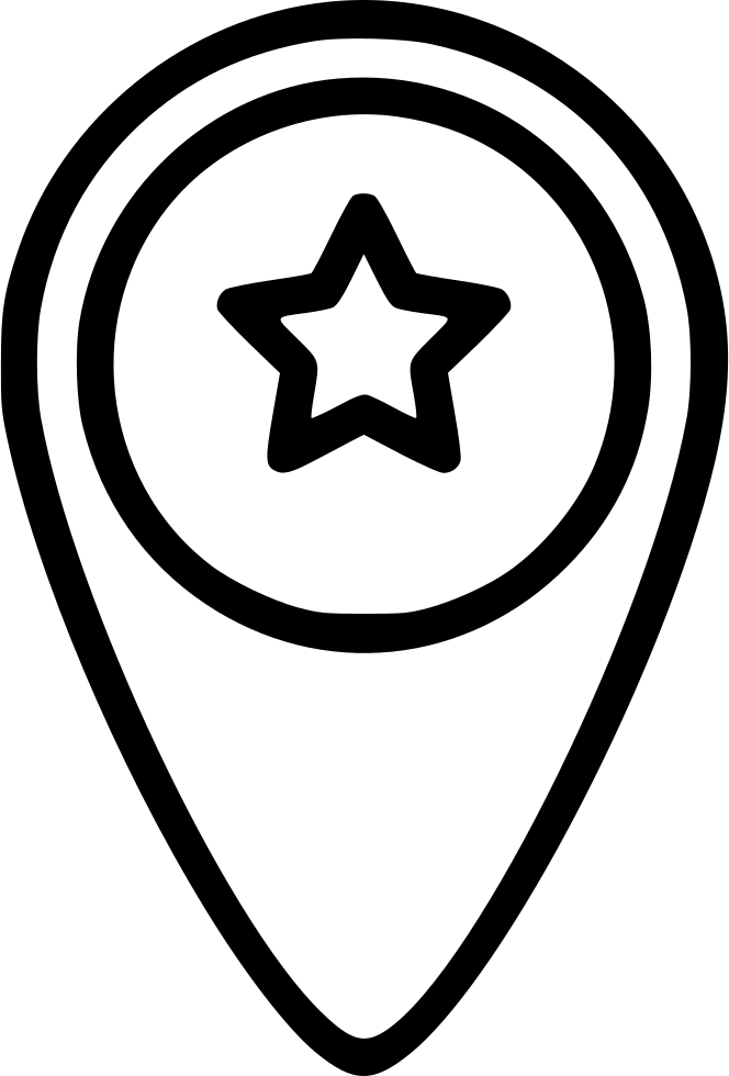 Starred Location Pin Icon