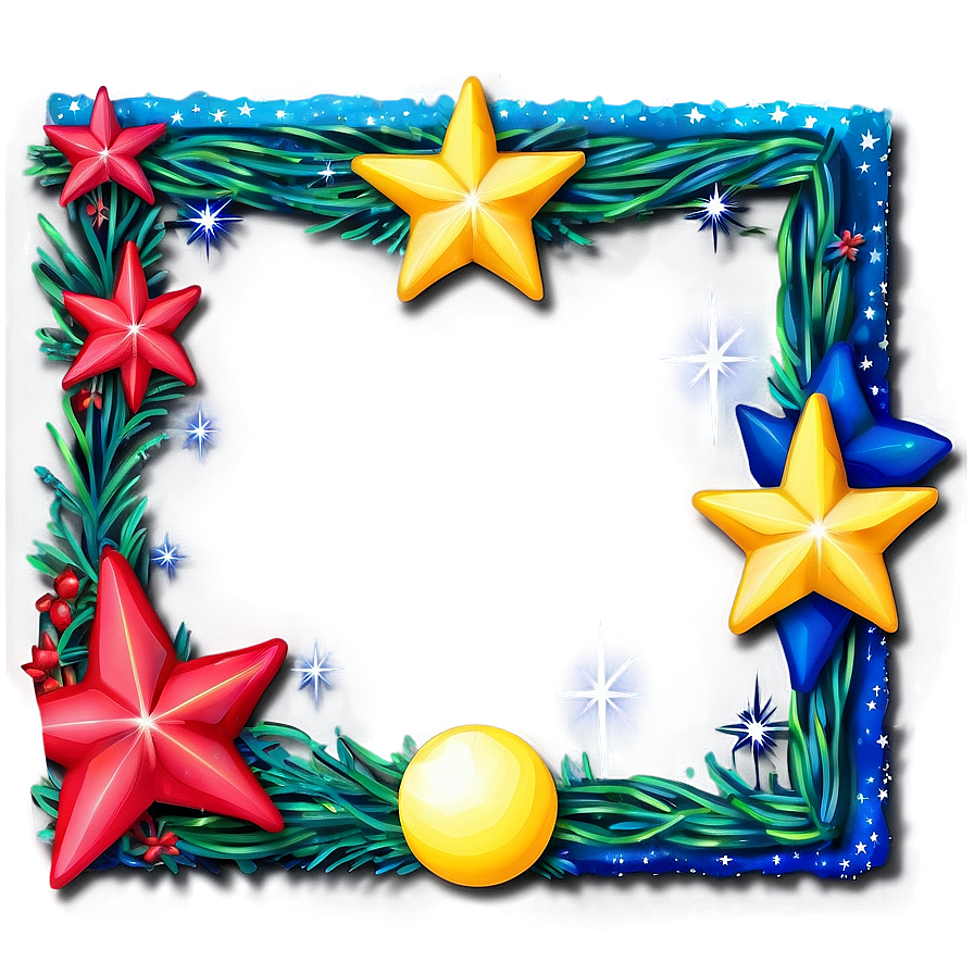 Starry Night Holiday Border Png 06132024