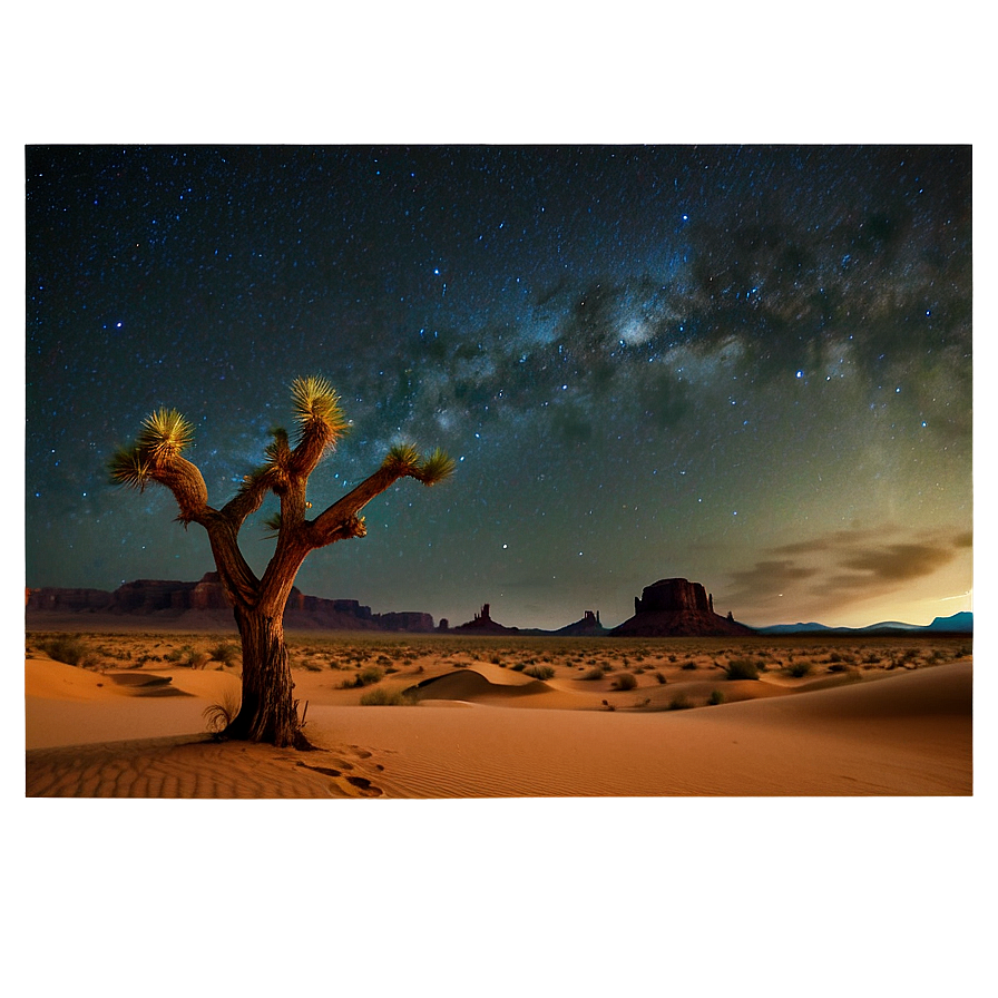 Starry Night Sky Desert Photo Png Ovs