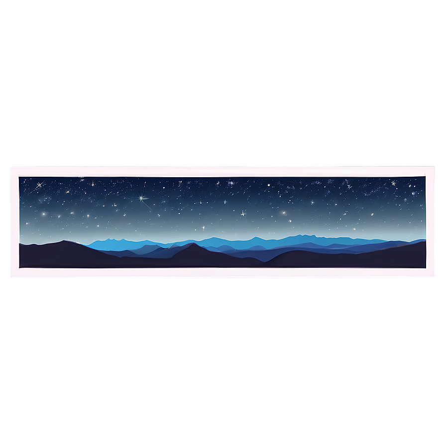 Starry Sky Over Mountains Png 06252024