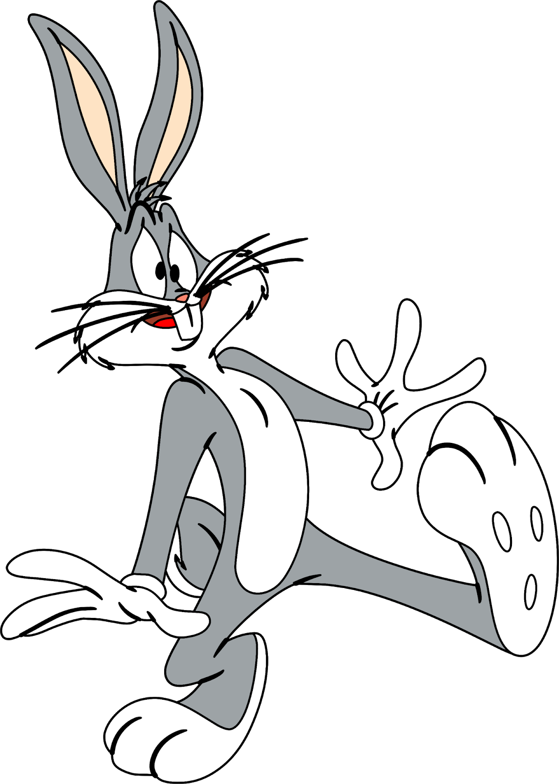 Startled Cartoon Rabbit