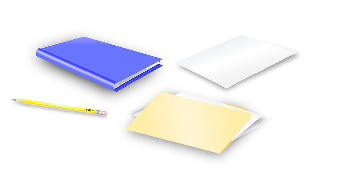 Stationery Items White Background