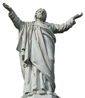 Statueof Robed Figurewith Outstretched Arms