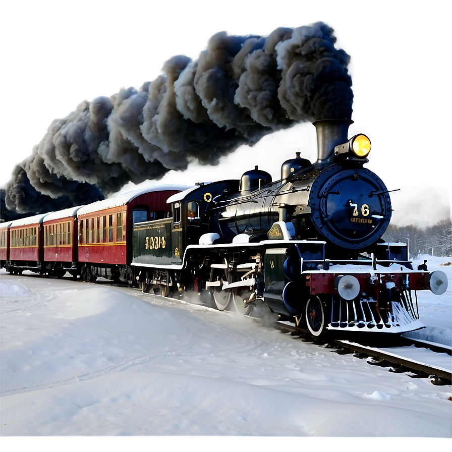 Steam Train In Snow Png 05212024