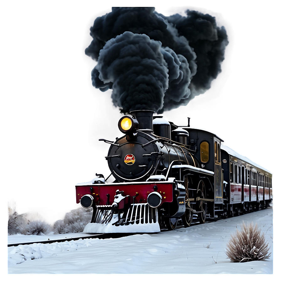 Steam Train In Snow Png 83