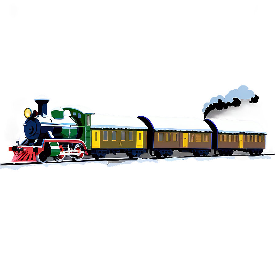 Steam Train In Snow Png Oit
