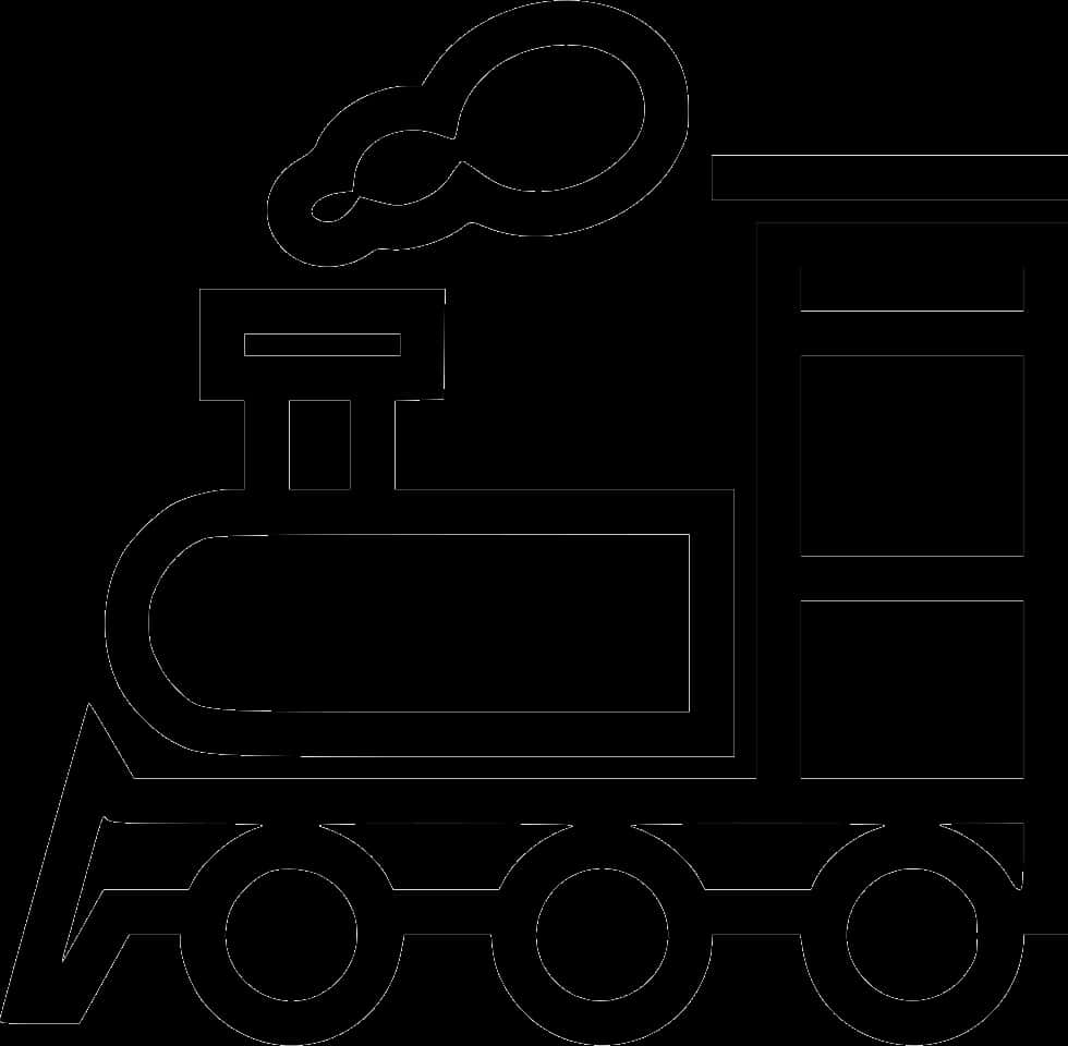 Steam Train Silhouette Outline