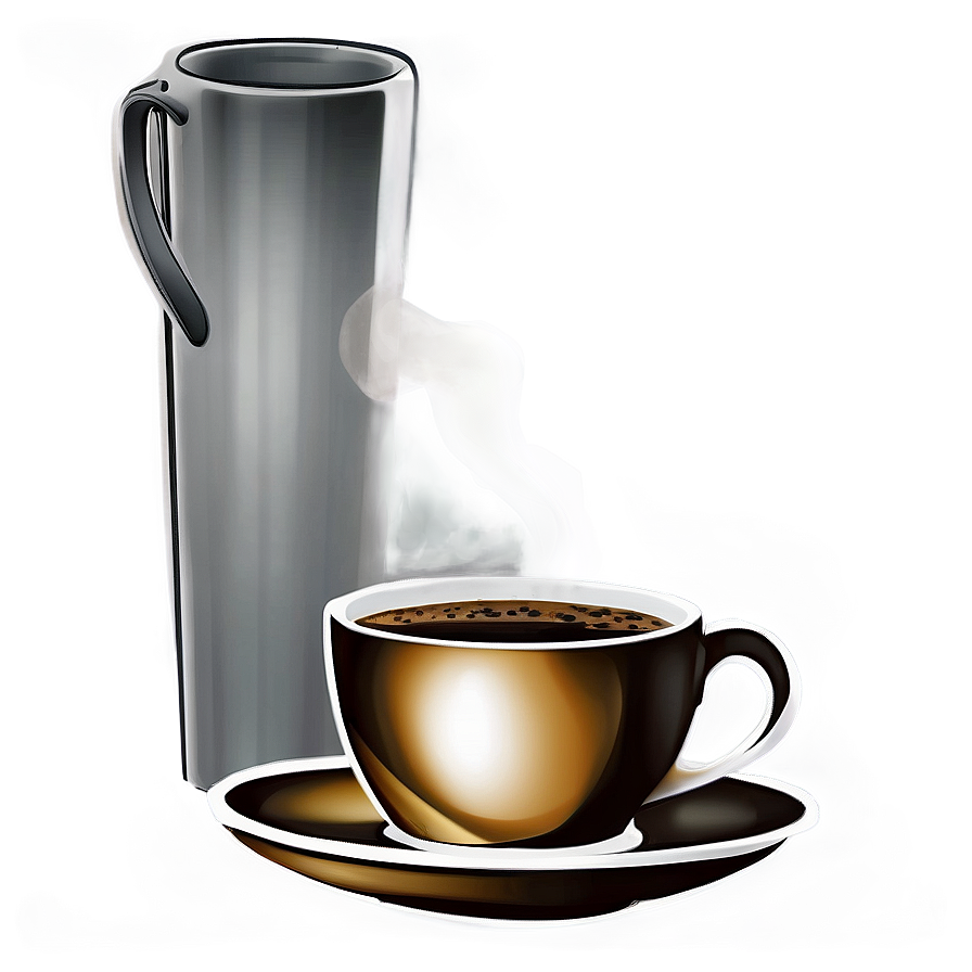 Steaming Black Coffee Png Dfd81