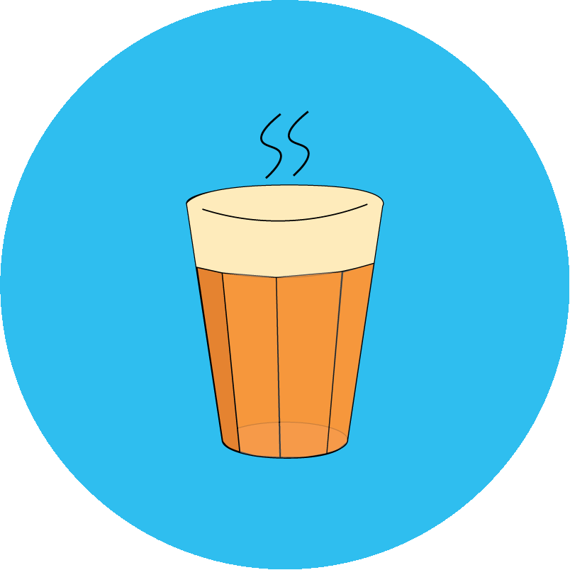 Steaming Chai Glass Vector Illustration