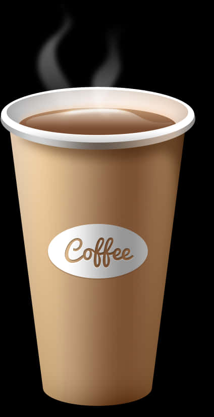 Steaming Coffee Cup Graphic