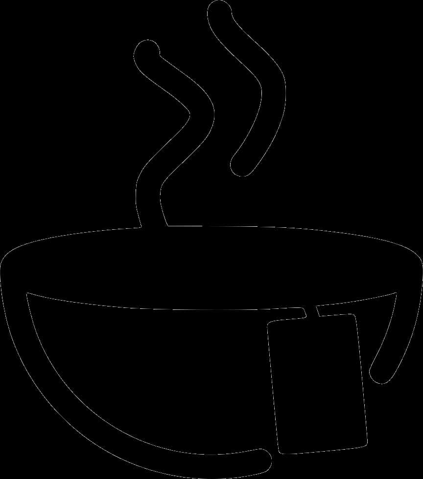 Steaming Coffee Cup Outline