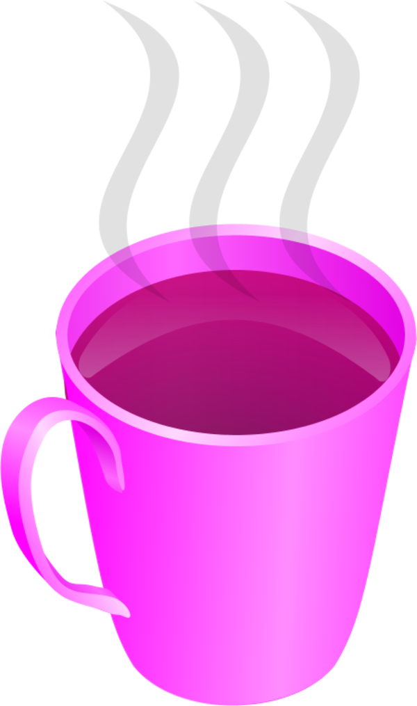 Steaming Purple Tea Cup Vector