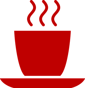 Steaming Red Mug Icon