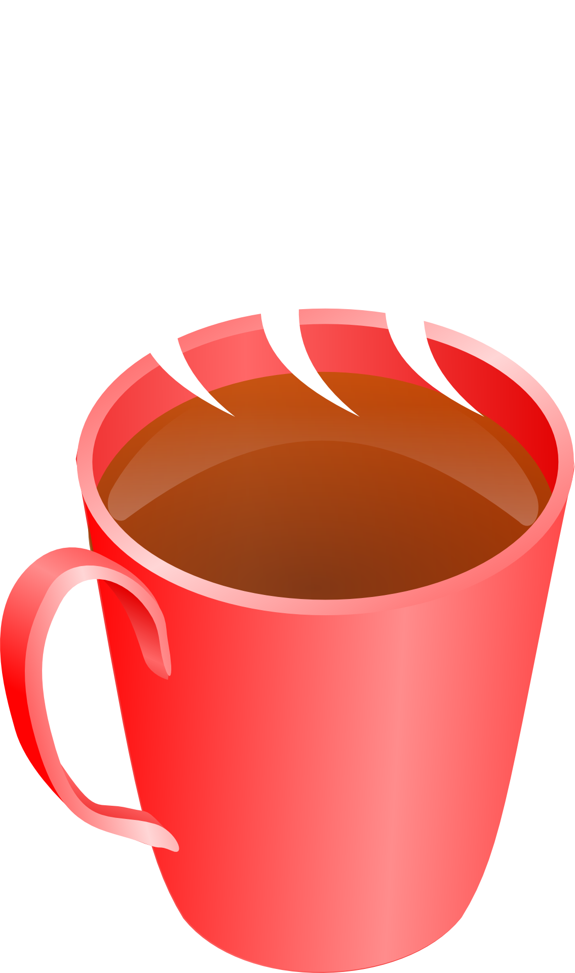 Steaming Red Tea Cup Vector