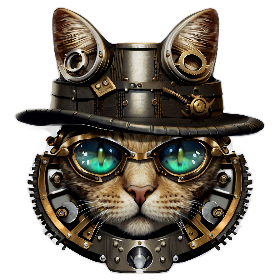 Steampunk Cat Filter Png 39