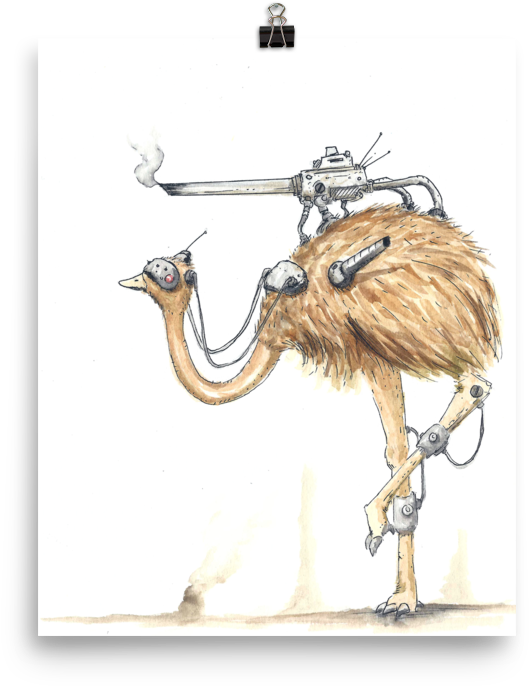 Steampunk Emu Warrior