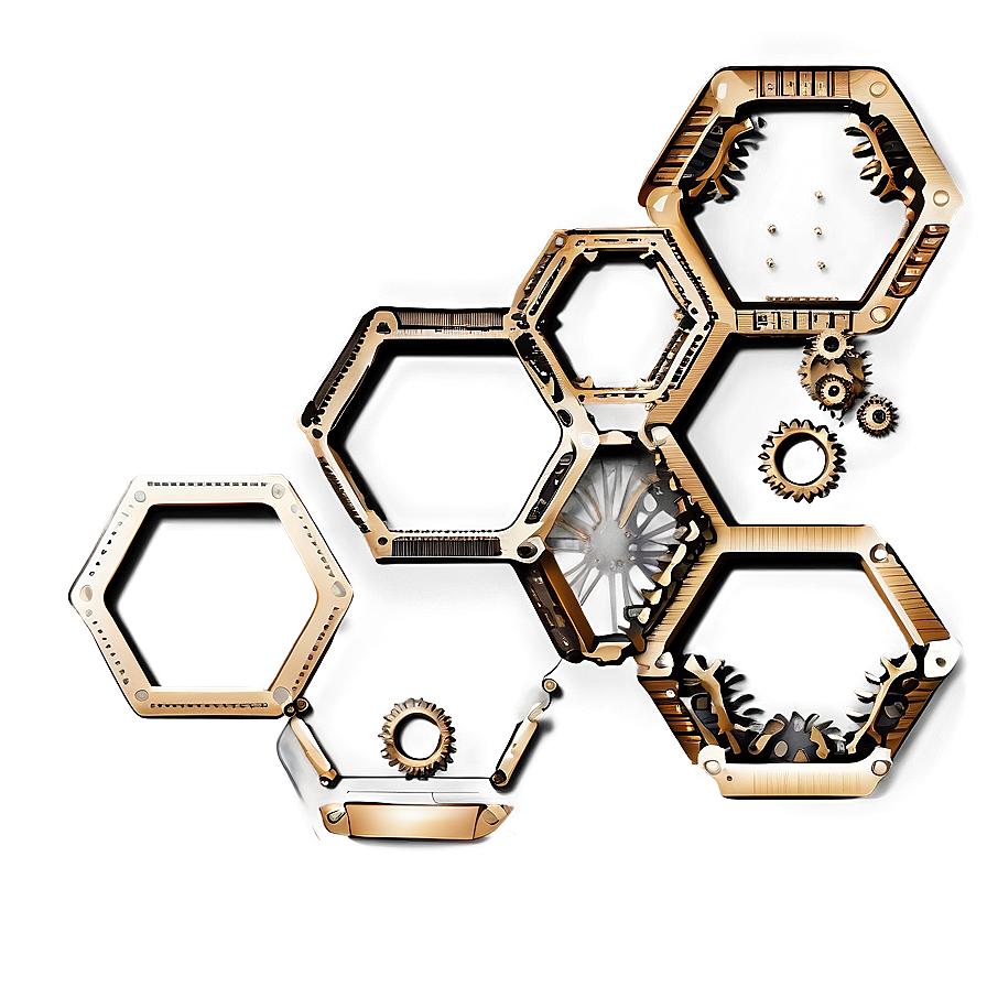 Steampunk Hexagon Pattern Png 93