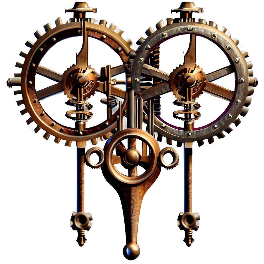 Steampunk Iron Clock Png Vvh