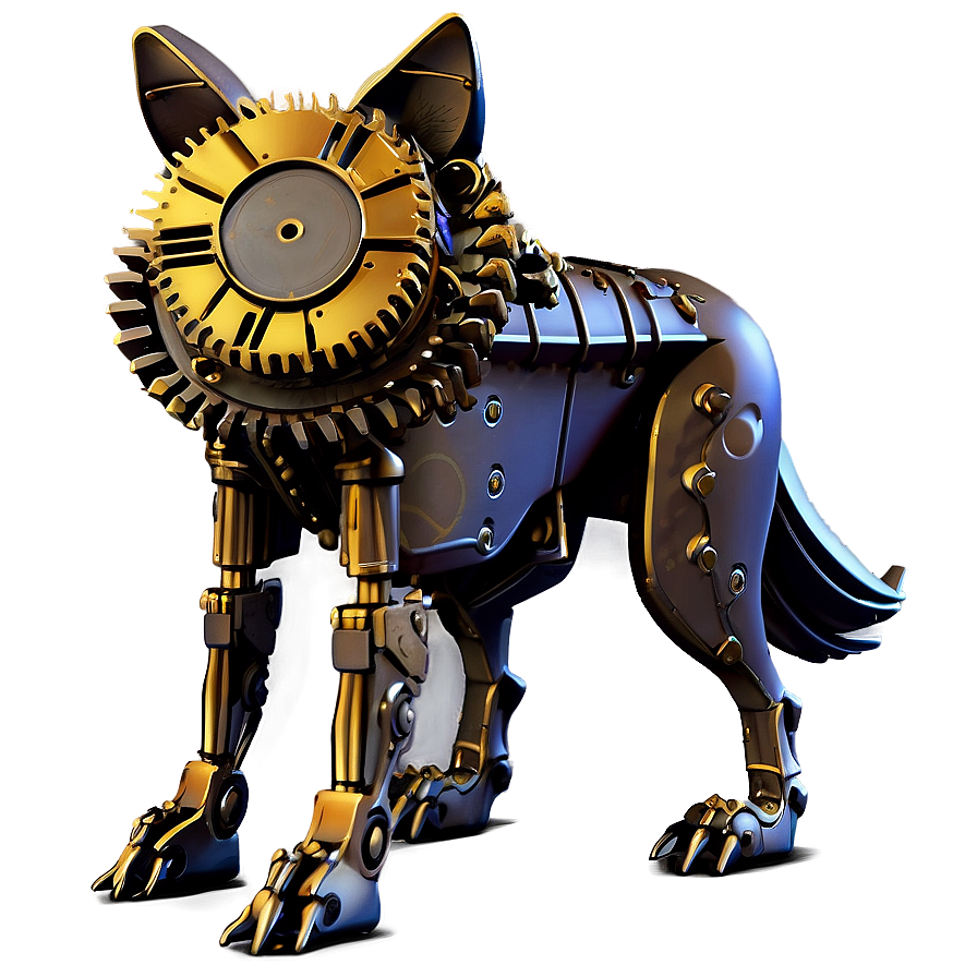 Steampunk Mechanical Wolf Png 85