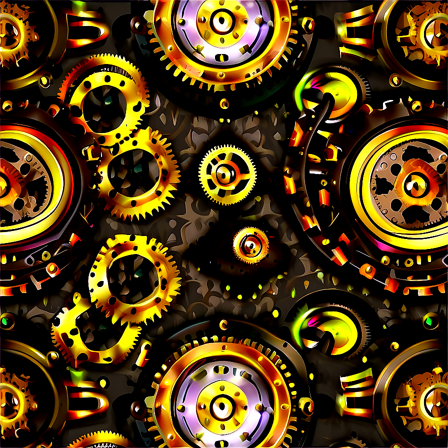 Steampunk Pattern Design Png 97