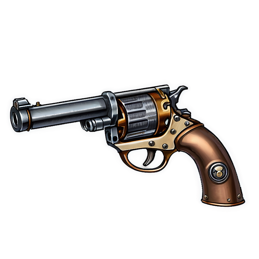 Steampunk Revolver Concept Png Dvc