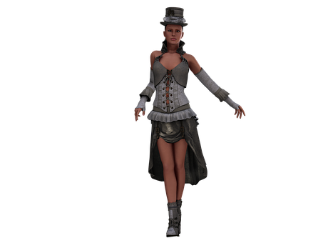 Steampunk Style Female Character