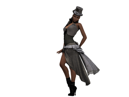 Steampunk Style Female Character