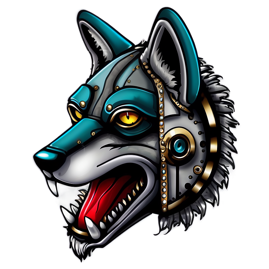 Steampunk Wolf Head Gadget Png Mqh